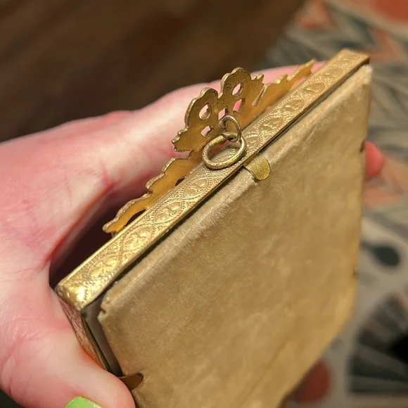 Antique French Gilt Marie Antoinette Portrait Handpainted Porcelain Wall Art - Picture 6 of 13